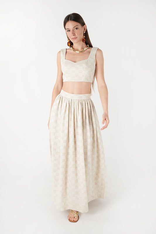 Kenevir Ekose  cepli etek