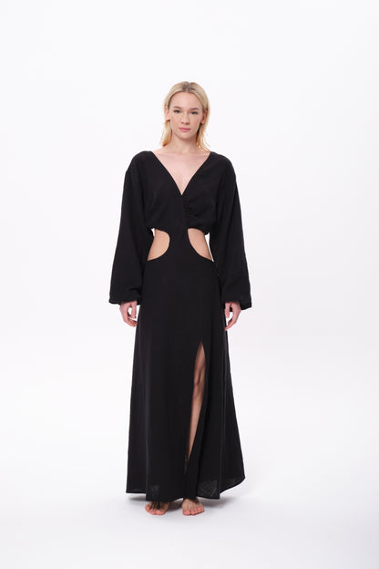 Aija Dress Müslin Sırt Dekolteli Elbise