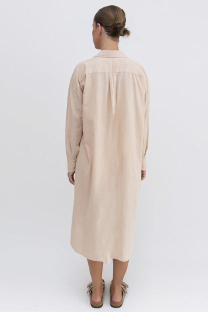 Nude Shirt Dress