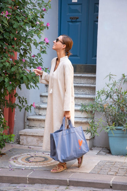 Keten Kaftan Elbise